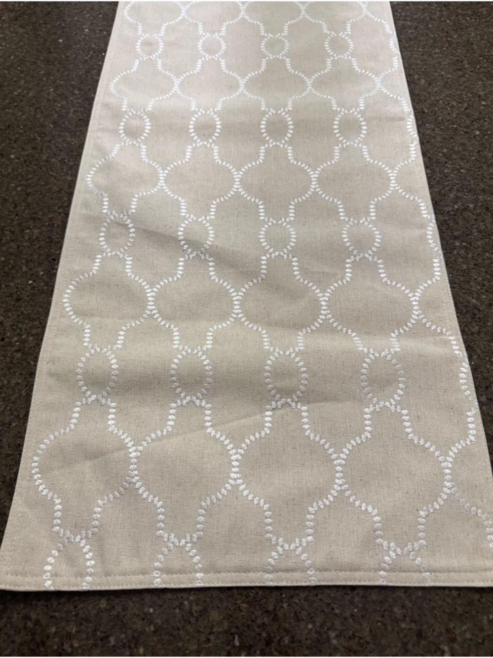Embroidered Linen Table Runner - Picture 2 of 6